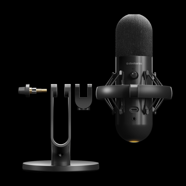 Encontraproduto.com.br - Microfone Alias - Gamer De Mesa Condensador Steelseries Alias, RGB, USB-C - Streamer Podcast - 61601