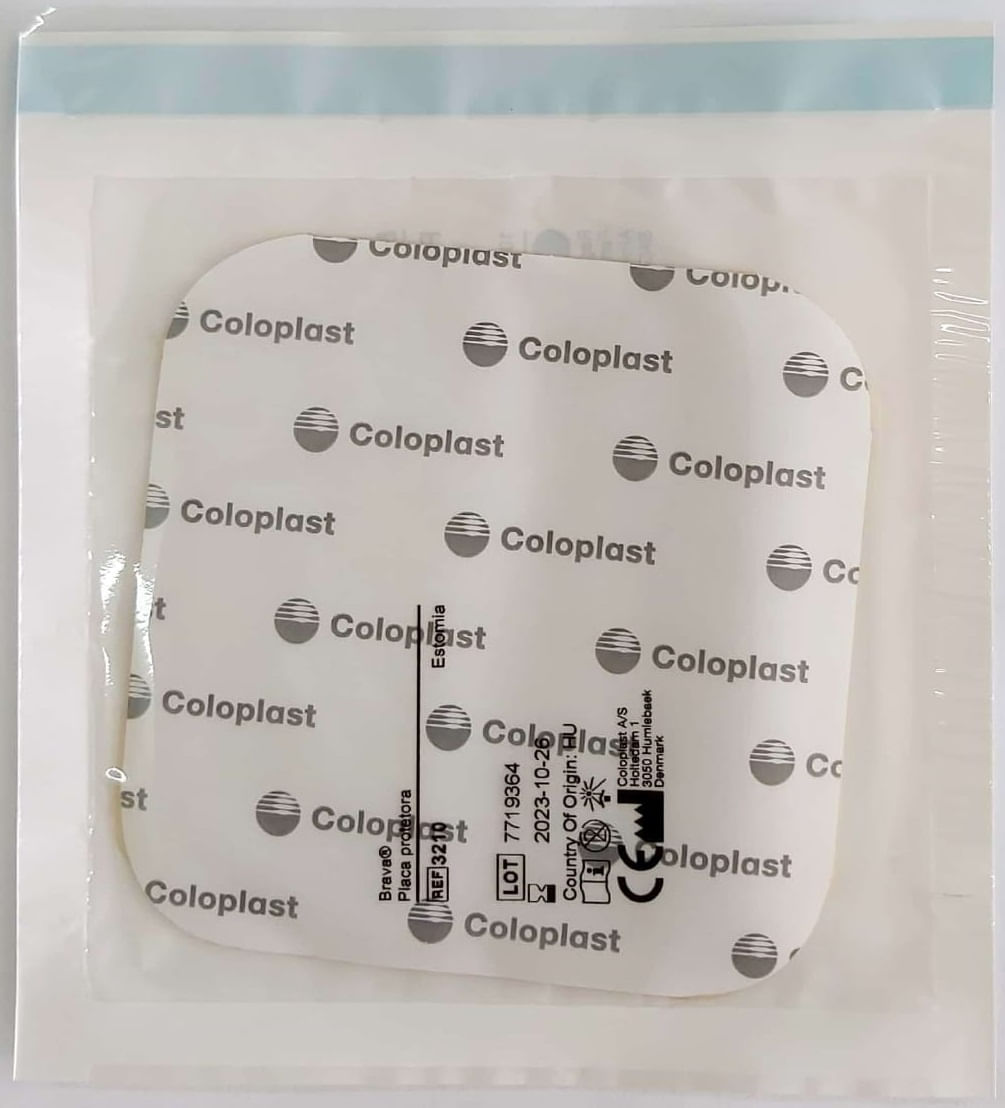 Encontraproduto.com.br - Placa Brava Protetora com Adesivo Coloplast 10x10cm