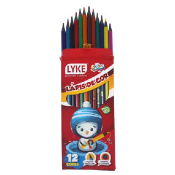 Encontraproduto.com.br - Lápis de Cor Resina Reciclada 12 Cores - LYKE