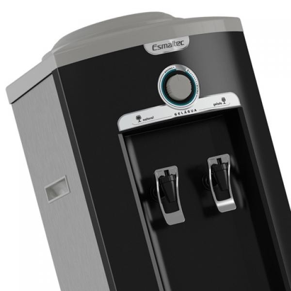 Encontraproduto.com.br - Bebedouro de Coluna Esmaltec EGC35B Preto/Inox