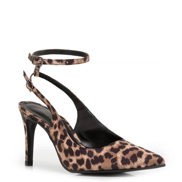 Encontraproduto.com.br - Scarpin Slingback Fivela Dupla Onça