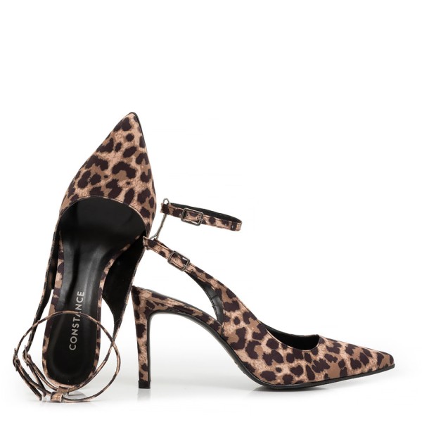 Encontraproduto.com.br - Scarpin Slingback Fivela Dupla Onça