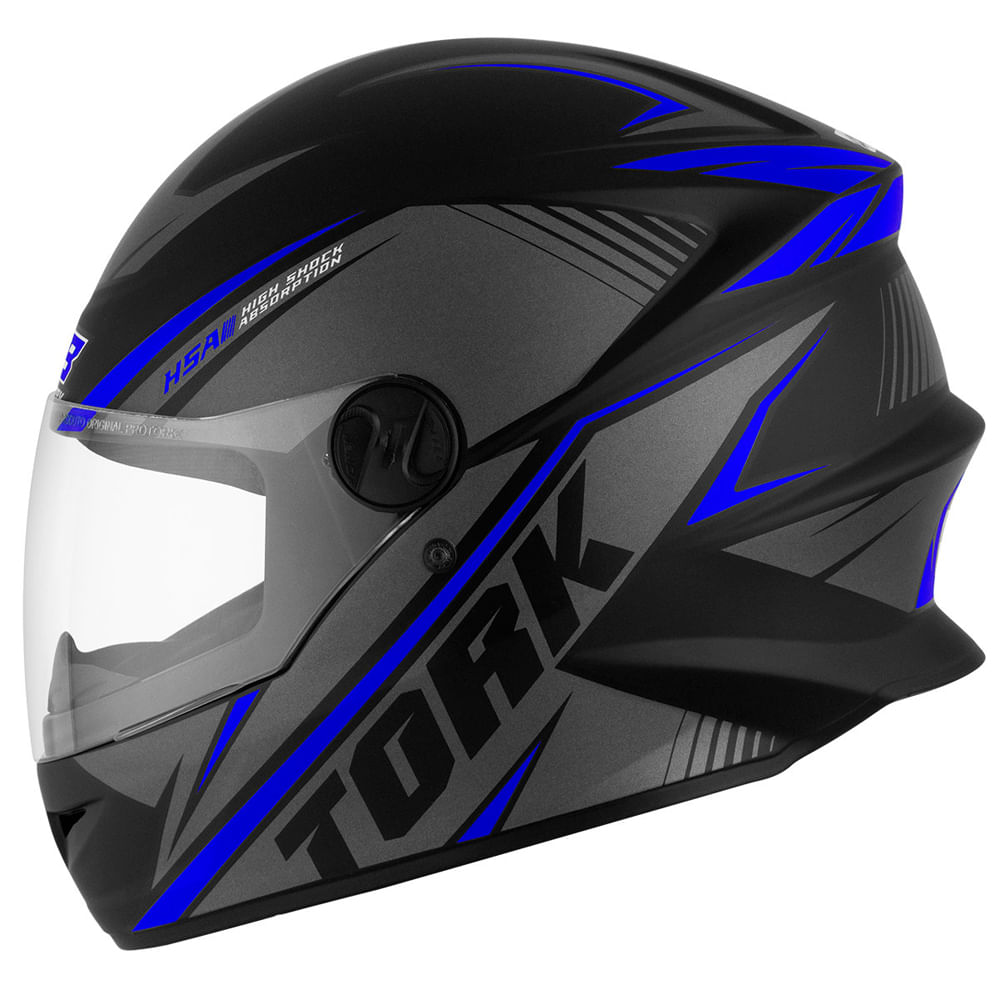 Capacete Pro Tork R8 Preto e Azul