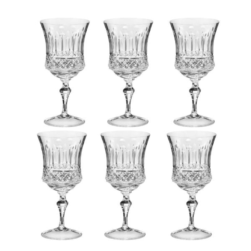 Jogo de tacas de vinho branco em cristal Strauss 330ml 6 peças