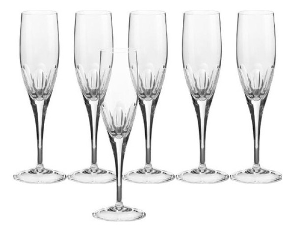 Jogo De Taças Champanhe Em Cristal Strauss 160ml 6 Peças