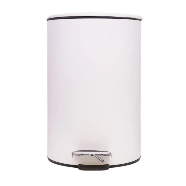 Encontraproduto.com.br - Lixeira Inox Hasiera Com Pedal Branca 5L