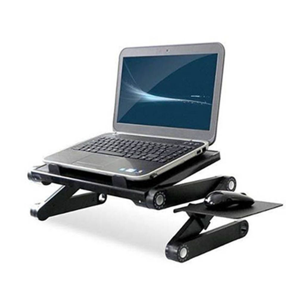 Encontraproduto.com.br - Mesa Multifuncional Para Notebook Dobravel Com Cooler Preta (Bsl-Mesa-3)