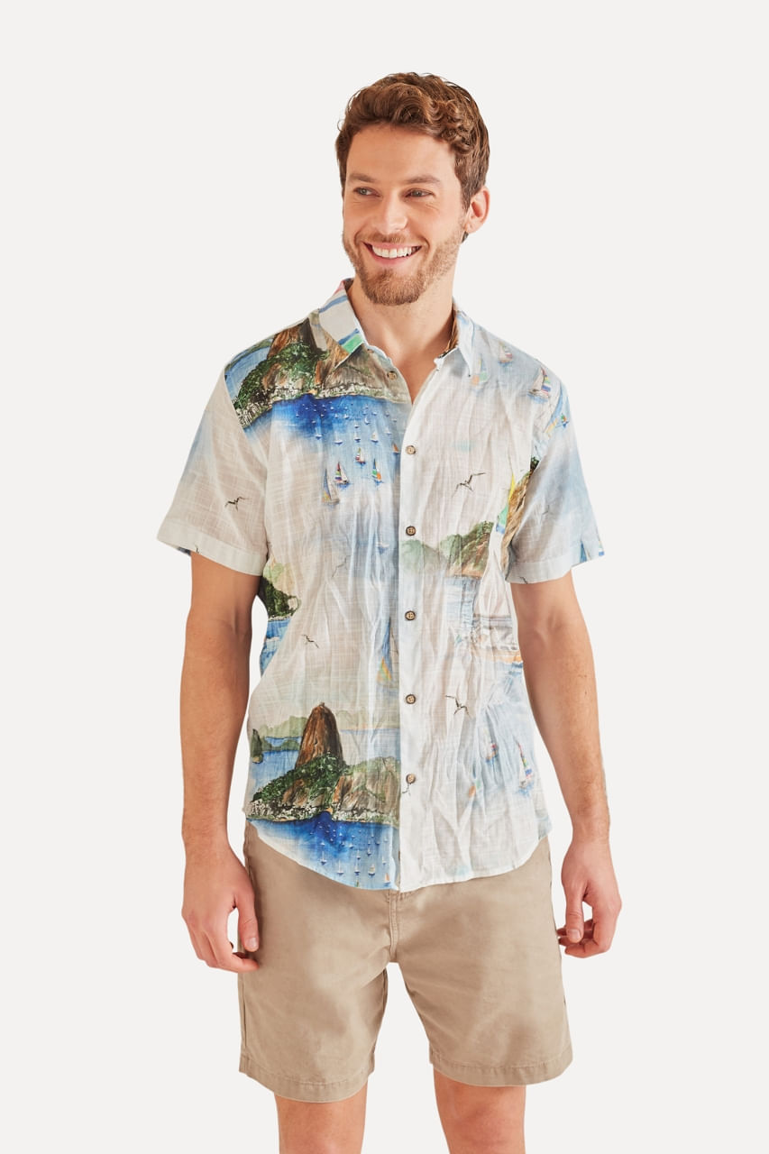 CAMISA MC ESTAMPADA POESIA