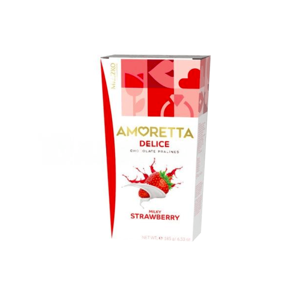 Caixa de Bombom com Recheio de Morango Amoretta Delice Mieszko 185g