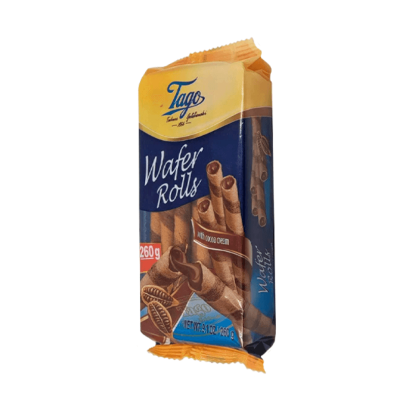 Biscoito Wafer Creme De Avelã Polonês Tago 260 G