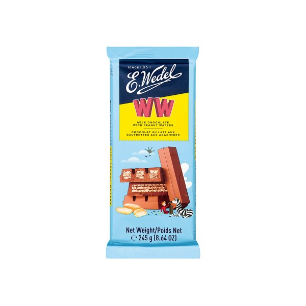 Encontraproduto.com.br - Chocolate E. Wedel Milk With Peanut Wafers 245g