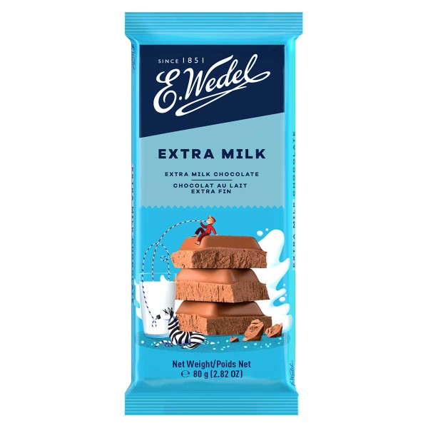 Chocolate E. Wedel Extra Leite Unidade com 80g