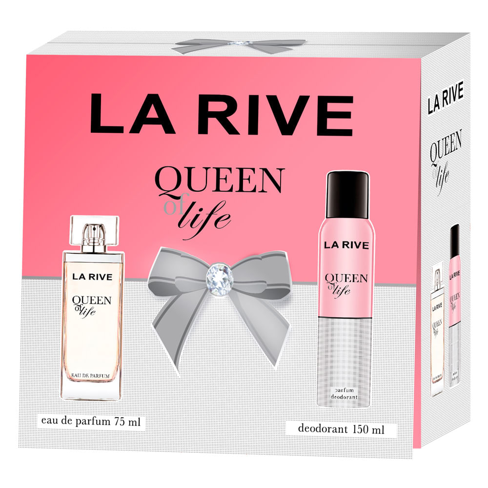 Kit Perfume La Rive Queenn Of Life Feminino Eau de Toilette 75 ml + Desodorante 150 ml