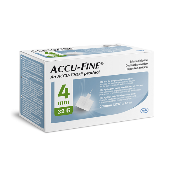 Encontraproduto.com.br - Agulha Aplicadora de Insulina Accu Fine 4mm 100 Unidades
