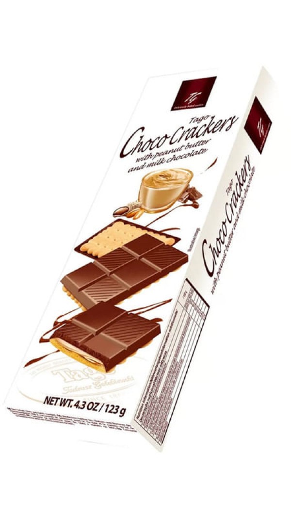 Encontraproduto.com.br - Biscoito de Chocolate com Pasta de Amendoim Choco Crackers Tago 123g