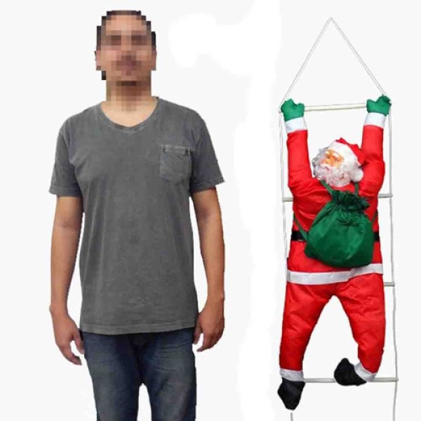 Papai Noel Escalador Enfeite Natalino Na Escada Natal