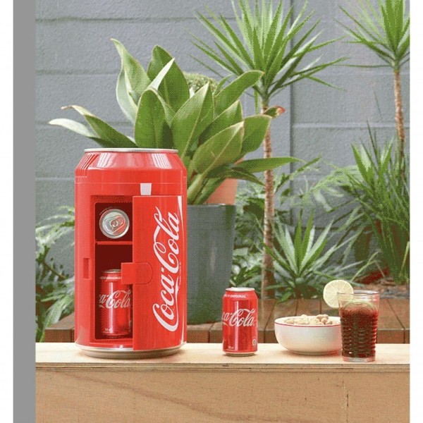 Encontraproduto.com.br - Mini Cooler Elétrico Coca Cola Original 8 Latas Bivolt