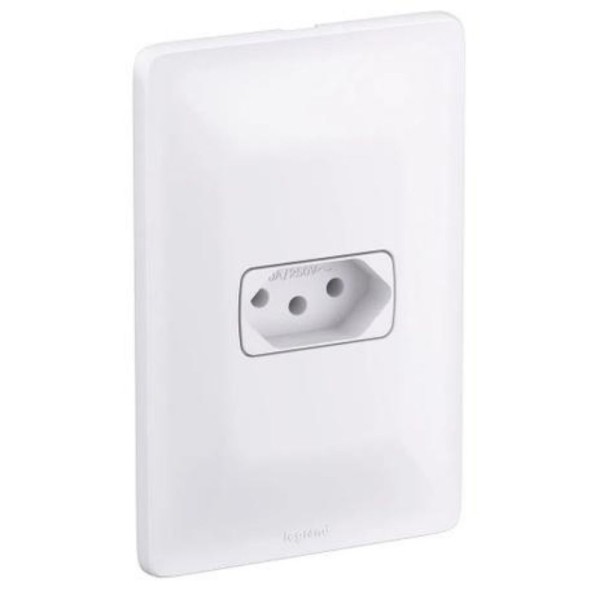 Encontraproduto.com.br - Tomada 4x2 10A Zeffia Branca Embutir 680110 Pial Legrand