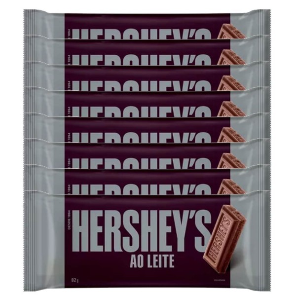 Encontraproduto.com.br - Kit 8 Tabletes Ao Leite 82g - Hersheys