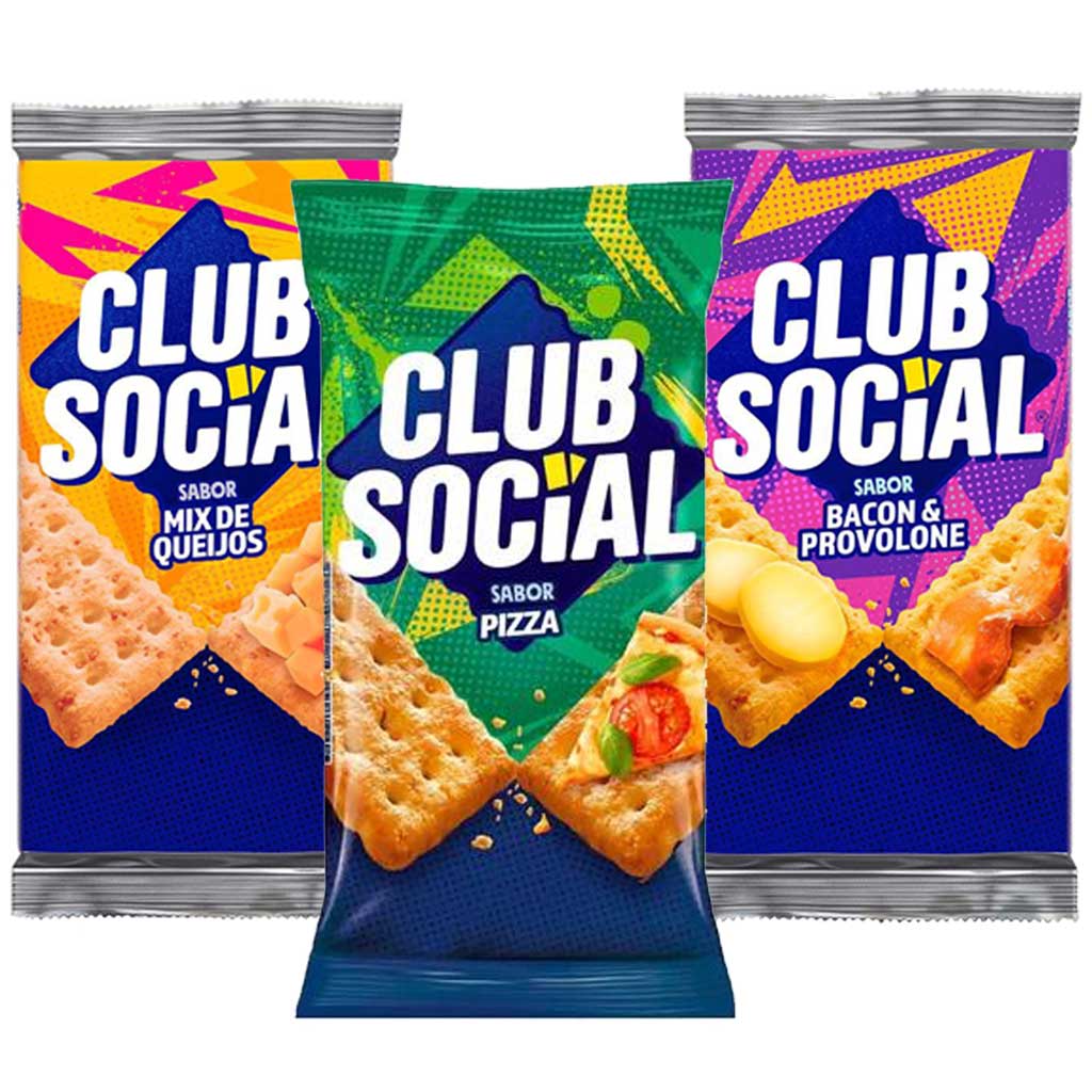 Encontraproduto.com.br - Kit Club Social Pizza + Mix de Queijo + Bacon com Provolone - Mondelez