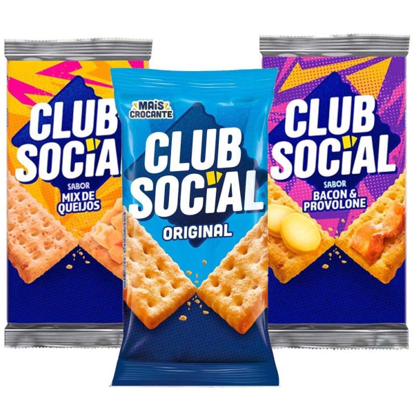 Encontraproduto.com.br - Kit Club Social Original + Mix de Queijo + Bacon com Provolone - Mondelez