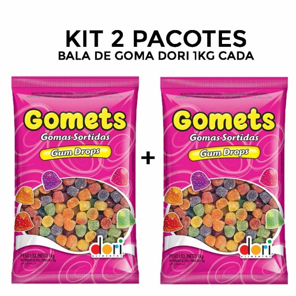 Encontraproduto.com.br - Kit com 2 pacotes da Bala de Goma Gomets 1kg - Dori