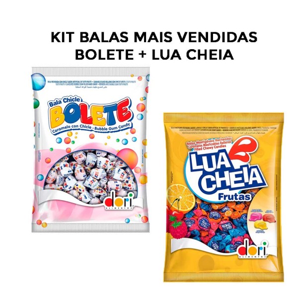 Kit Festa 2 Balas Mais Vendidas -  Lua Cheia e Bolete Dori
