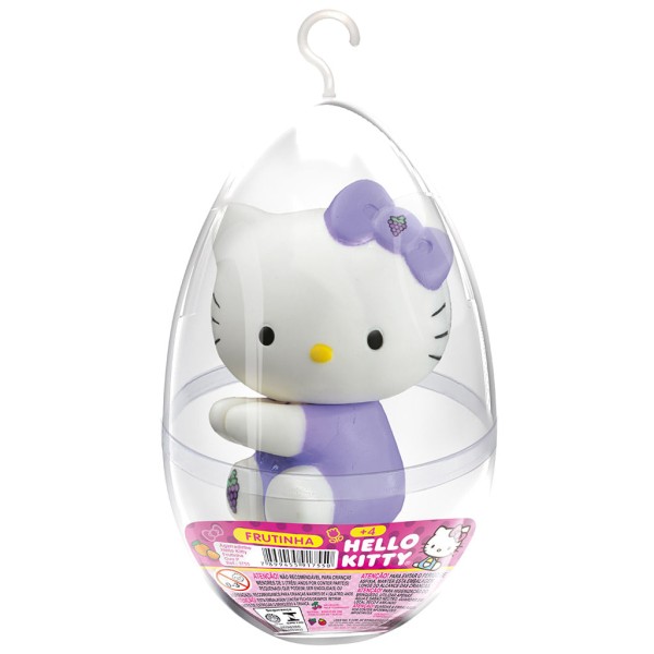 Encontraproduto.com.br - Ovo Pequeno Agarradinho com Boneco de Vinil Articulado Hello Kitty Frutinha Uva - Lider