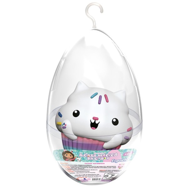 Ovo Pequeno Agarradinho com Boneco de Vinil Articulado Cakey Cat - Lider