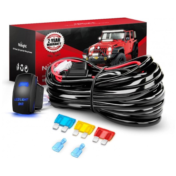 Encontraproduto.com.br - Luz LED Automotiva Decorativa Externa 12V DC 300W Resistência ao Derretimento, NILIGHT 10014W, Vermelho