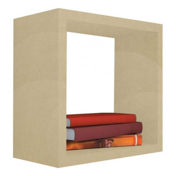 Nicho Decorativo 50x50x15 Cm Em Mdf Natural [f031]