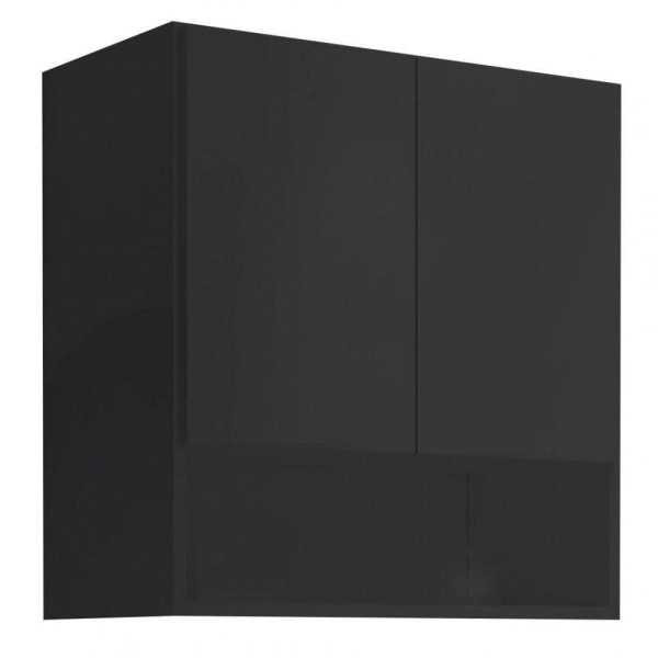 Encontraproduto.com.br - Armário Aéreo Duas Portas Com Nicho Trovarelli Preto [f031]