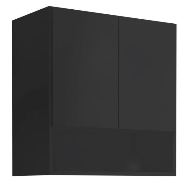 Encontraproduto.com.br - Armário Aéreo Duas Portas Com Nicho Trovarelli Preto [f031]