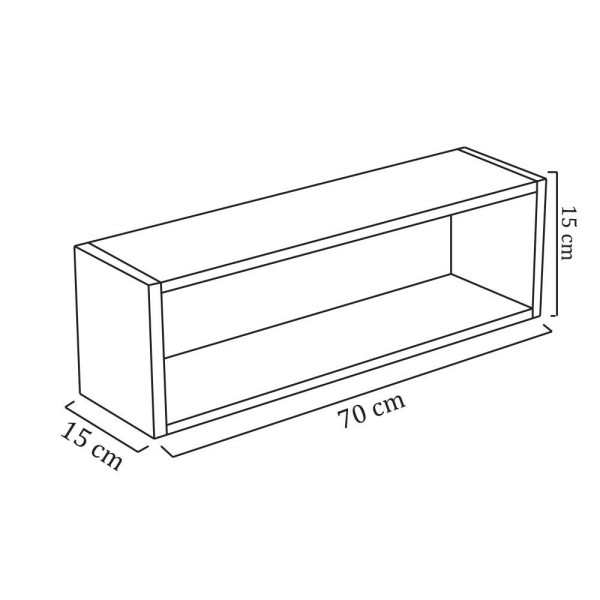 Encontraproduto.com.br - Nicho Retangular Decorativo 70cx25px15a Preto Em Mdf [f031]