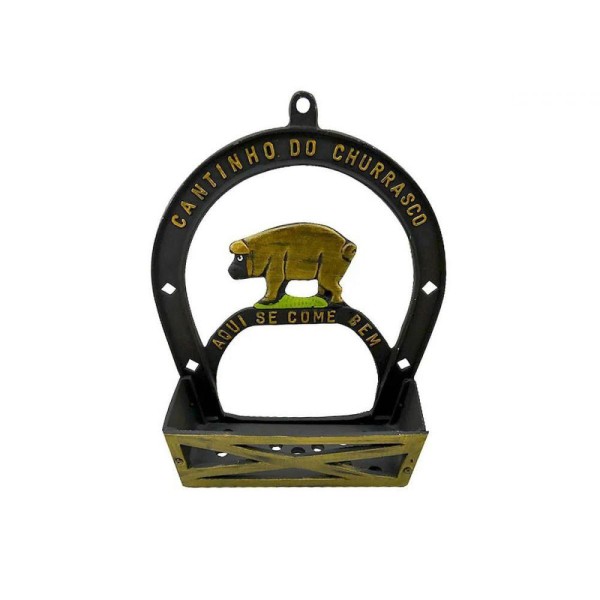 Encontraproduto.com.br - Suporte Porta Tempero E Condimentos Alumínio Fundido Porco
