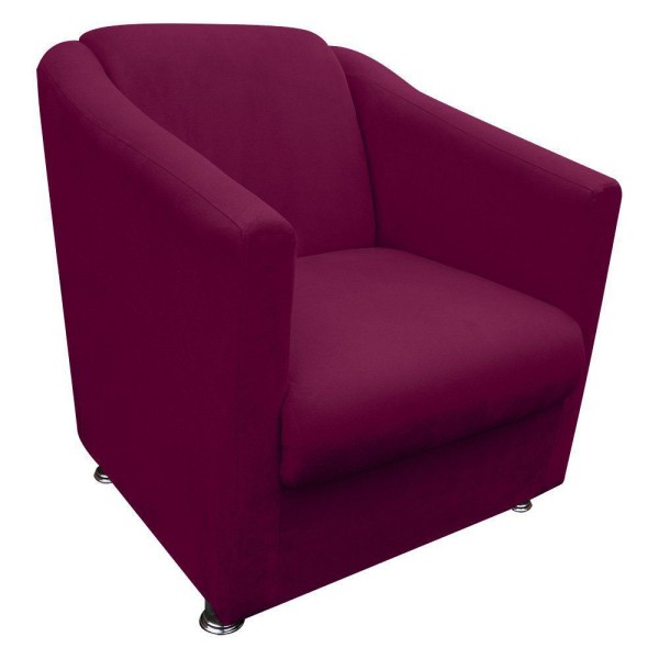 Encontraproduto.com.br - Poltrona Decorativa Bia Suede Marsala