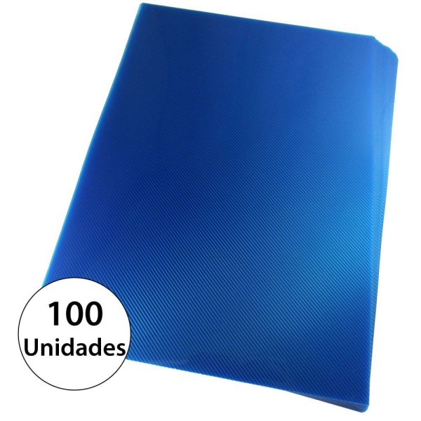 Encontraproduto.com.br - Capa para encadernação A3 Azul PP Line 0,30mm 100un