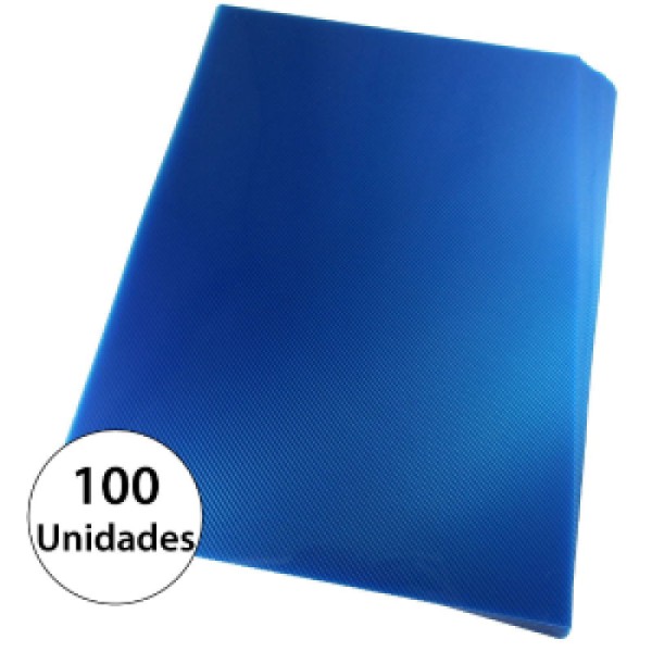 Encontraproduto.com.br - Capa para encadernação A4 Azul PP Line 0,30mm 100un