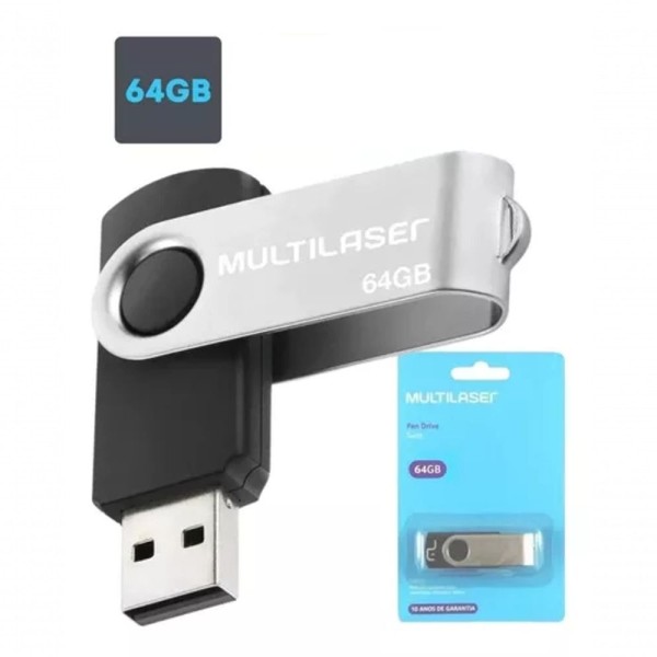 Encontraproduto.com.br - Pen Drive 64gb Multilaser Twist 64 Gigas Pendrive