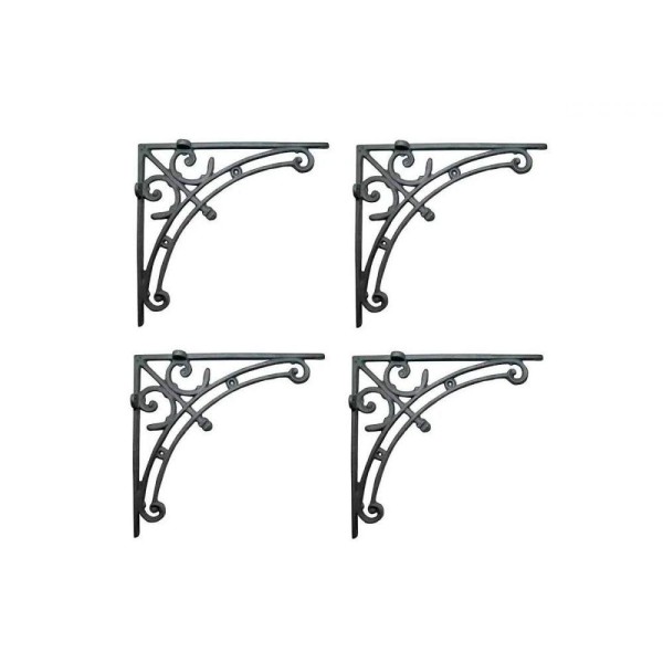 Encontraproduto.com.br - Kit 04 Cantoneiras N06 em Ferro Fundido Cor Preto em Hera