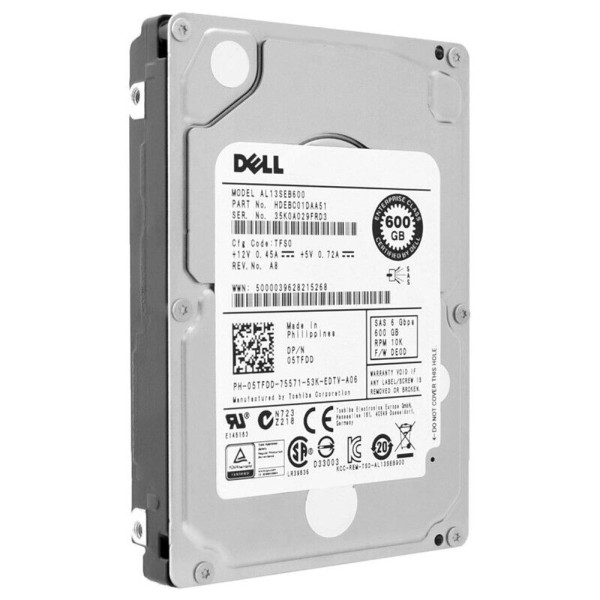 Encontraproduto.com.br - Hd Dell 600gb Sas 10k 2.5 05tfdd Power Edge R310 R320 R510