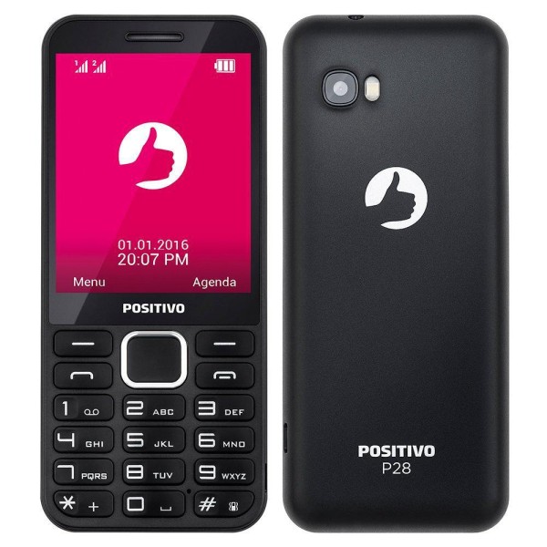 Encontraproduto.com.br - Celular Positivo P28 Dual SIM 24 MB   32 MB RAM - Preto