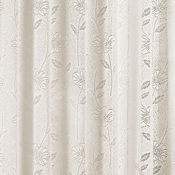 Encontraproduto.com.br - Cortina Jade Para Trilho Comum Tecido Renda Floral 2,00M X 2,50M Porta Balcão - Palha