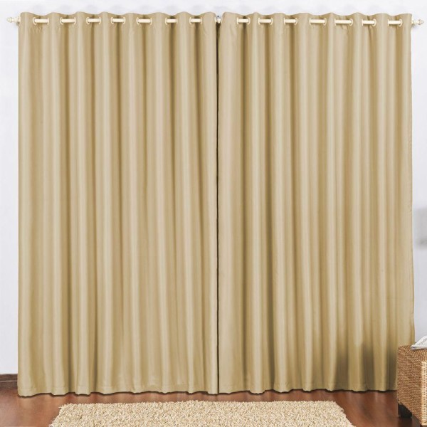 Encontraproduto.com.br - Cortina 2 Mts Sala Quarto Escritório Blackout para Trilho Suisso - Avelã