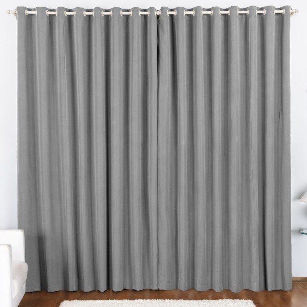 Encontraproduto.com.br - Cortina 4 Mts Sala Quarto Oxford Trilho Comum Baratissima Cinza