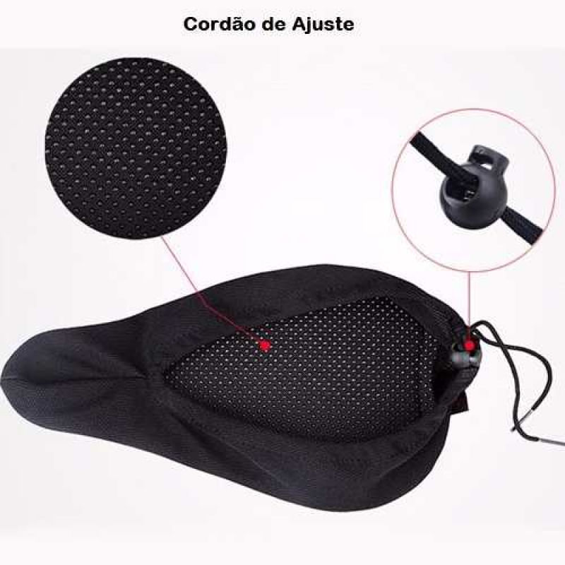 Encontraproduto.com.br - Capa Para Banco Gel Bike Selim Anatômica Ajustavel Spinning