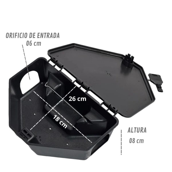 Encontraproduto.com.br - Porta Iscas Pega Ratos Armadilhas Caixa Com 10 Unidades