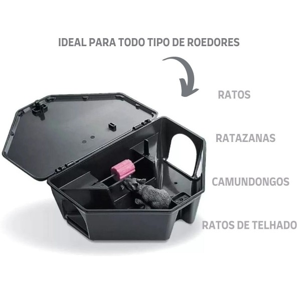 Encontraproduto.com.br - Porta Iscas Pega Ratos Armadilhas Caixa Com 10 Unidades