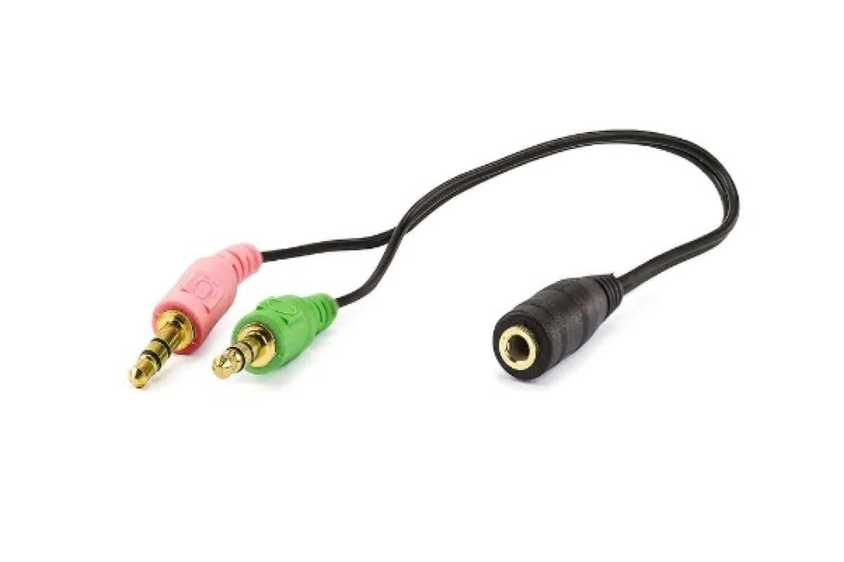 Cabo Headset para Fone, 2 P2 Macho para 1 P2 Fêmea