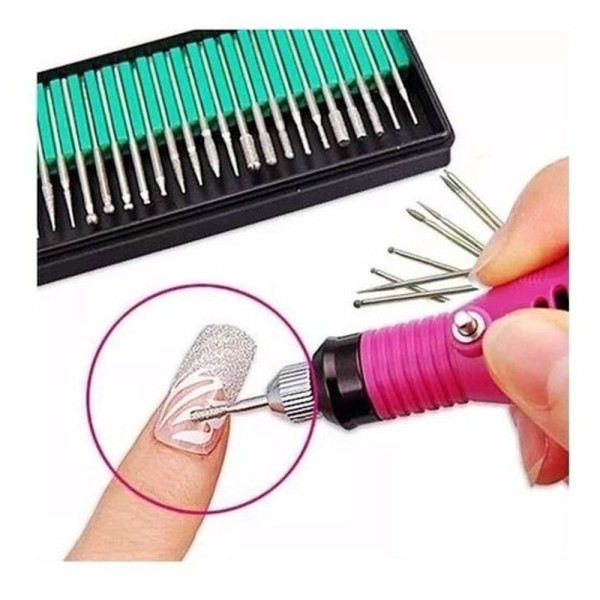 Encontraproduto.com.br - Kit 30 Bits Brocas P Lixadeiras Elétricas Unhas Nail Acrige